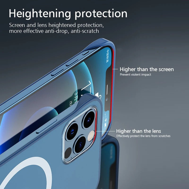 JMUYTOP-funda de carga inalámbrica magnética para iphone 16, 15, 14, 13 Pro Max, carcasa trasera ultra mate, sin diseño de parachoques
