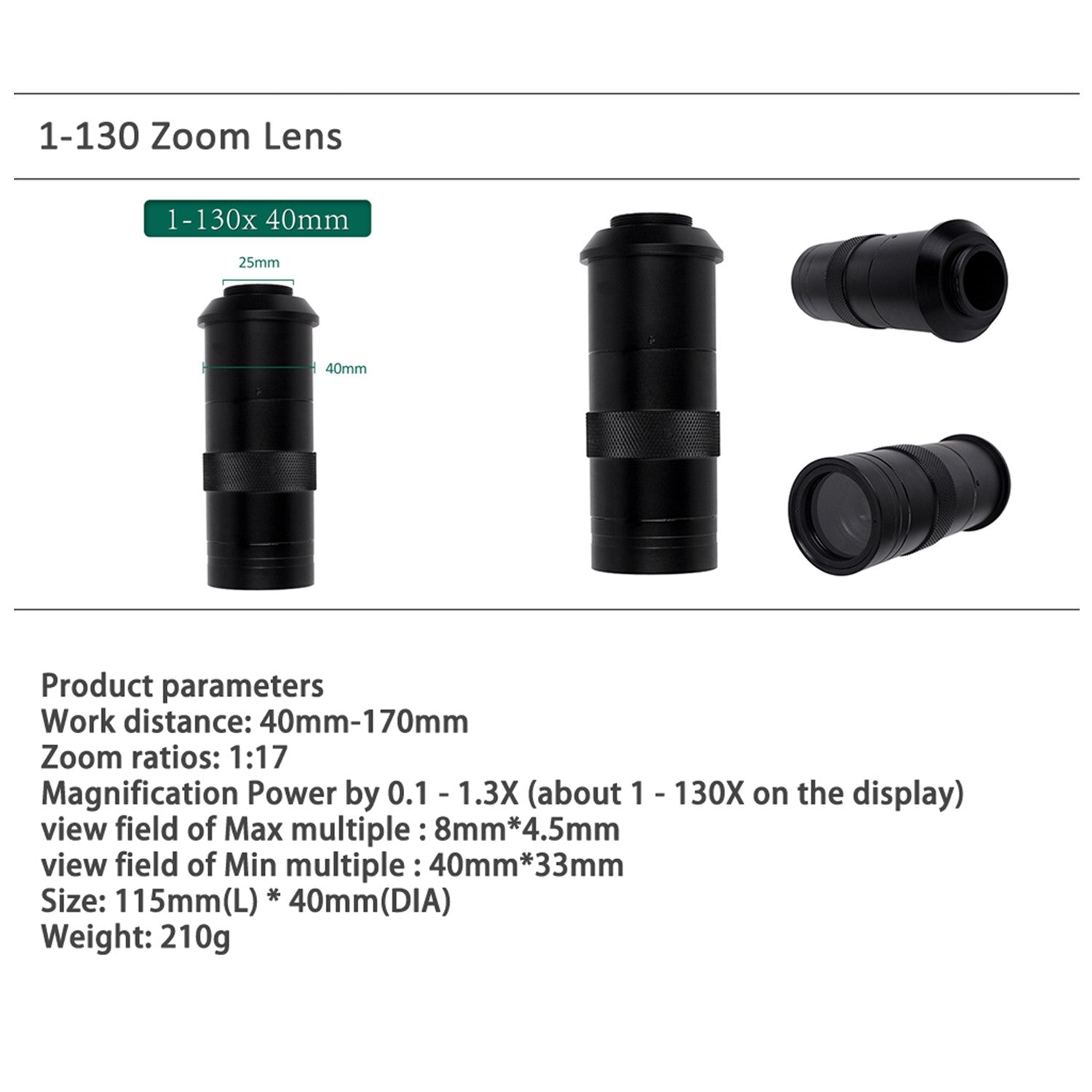 YIZHAN 60MP 48MP 13MP HD microscopio Digital para soldar 4K HDMI USB VGA microscopio electrónico cámara lente de Zoom para medir
