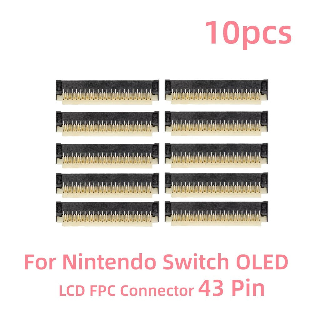 5 uds conector LCD FPC de 43 pines para Nintendo Switch OLED piezas de repuesto para consola NS OLED
