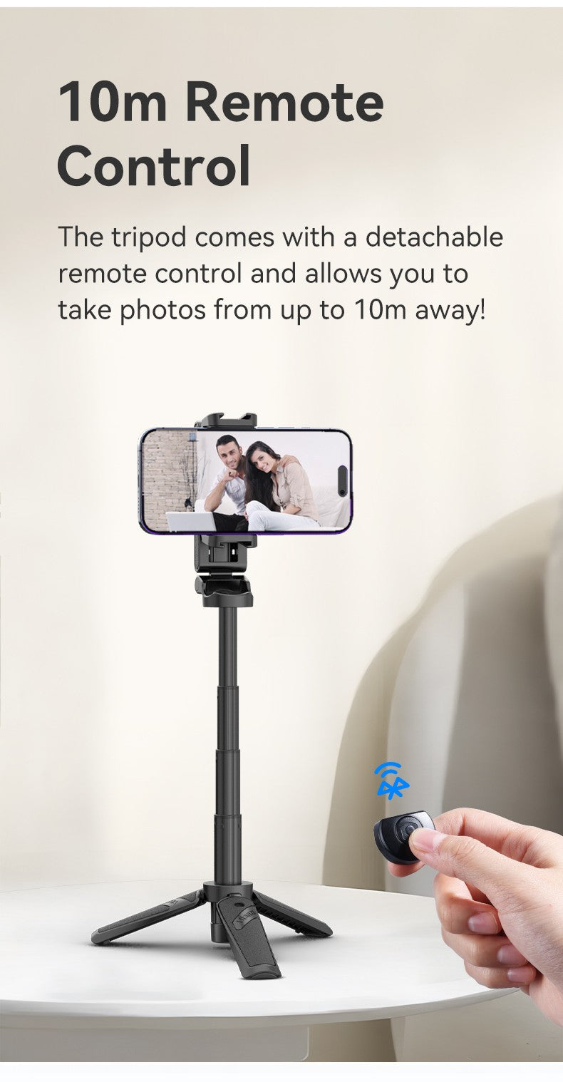 ULANZI JJ02 trípode para palo de Selfie trípode de teléfono con agarre extensible con control remoto desmontable 2 zapatos fríos tamaño de bolsillo Mini soporte para teléfono
