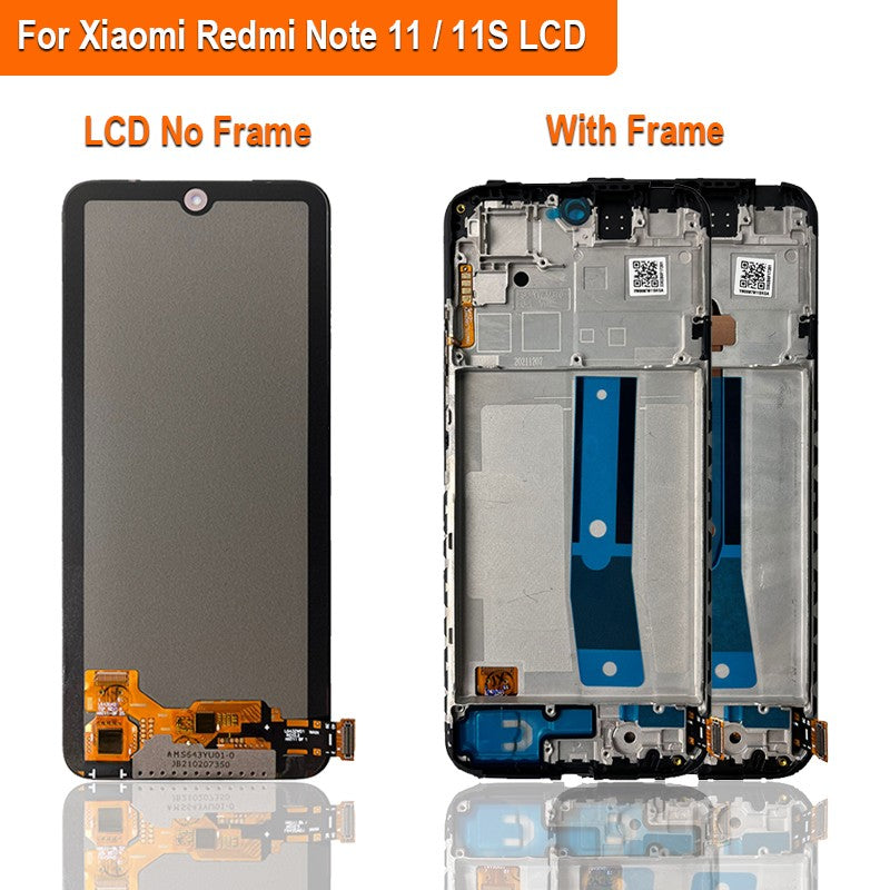 LCD súper AMOLED para Xiaomi Redmi Note 11 LCD 2201117 Asamblea del digitizador de la pantalla táctil de la exhibición LCD de TG para Redmi Note 11S LCD