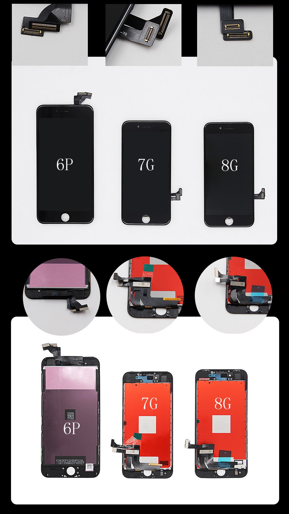 Pantalla LCD con Digitalizador Táctil 3D Perfecto para iPhone 6 6S 7 8 Plus X XR XS MAX 11, Pantalla para iPhone 12 13 PRO