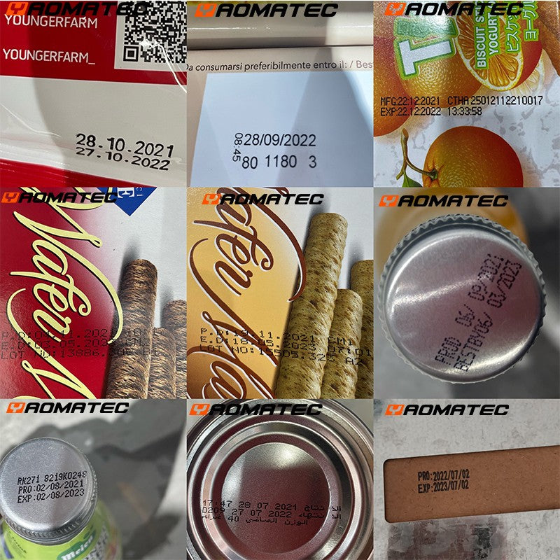 Incluye cartucho: S1760 12,7 mm QR Bar Código de lote Fecha Logo Etiqueta de caducidad Mini impresora de inyección de tinta térmica portátil