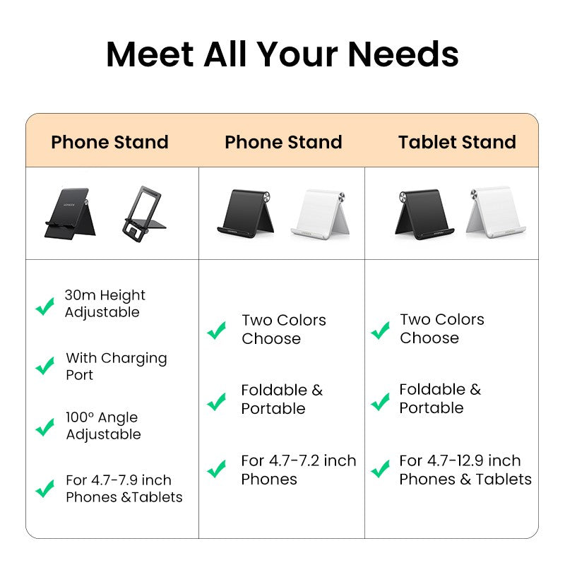 UGREEN-soporte plegable ajustable para teléfono móvil, base de escritorio para iPhone 11 Pro Max SE 8 7