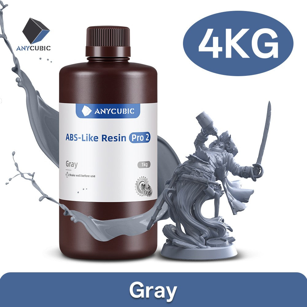 Compre 2 kg para obtener 3 kg ANYCUBIC-resina ABS 3D de alta precisión para LCD, fotopolímero estándar de 405nm, curado UV, 2 unidades por lote