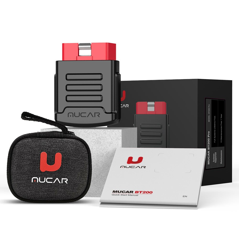 MUCAR BT200/BT200 PRO, herramienta de diagnóstico de coche con Bluetooth, aceite IMMO SAS 15, reinicio OBD2, escáner, lector de código automático para diagnóstico de sistema completo