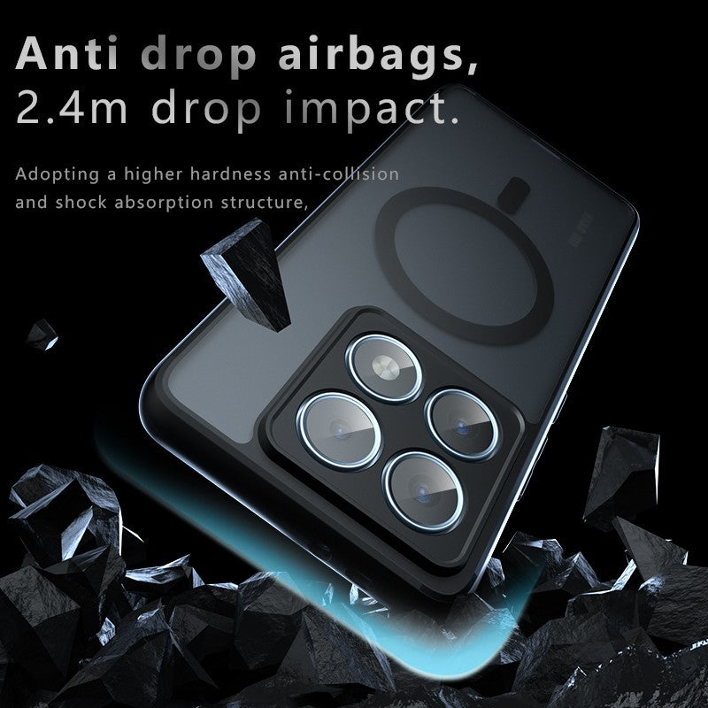 Funda protectora magnética para Xiaomi 14T Pro Armor Funda para Mi 14T Mi14T Pro Funda de teléfono transparente mate a prueba de golpes
