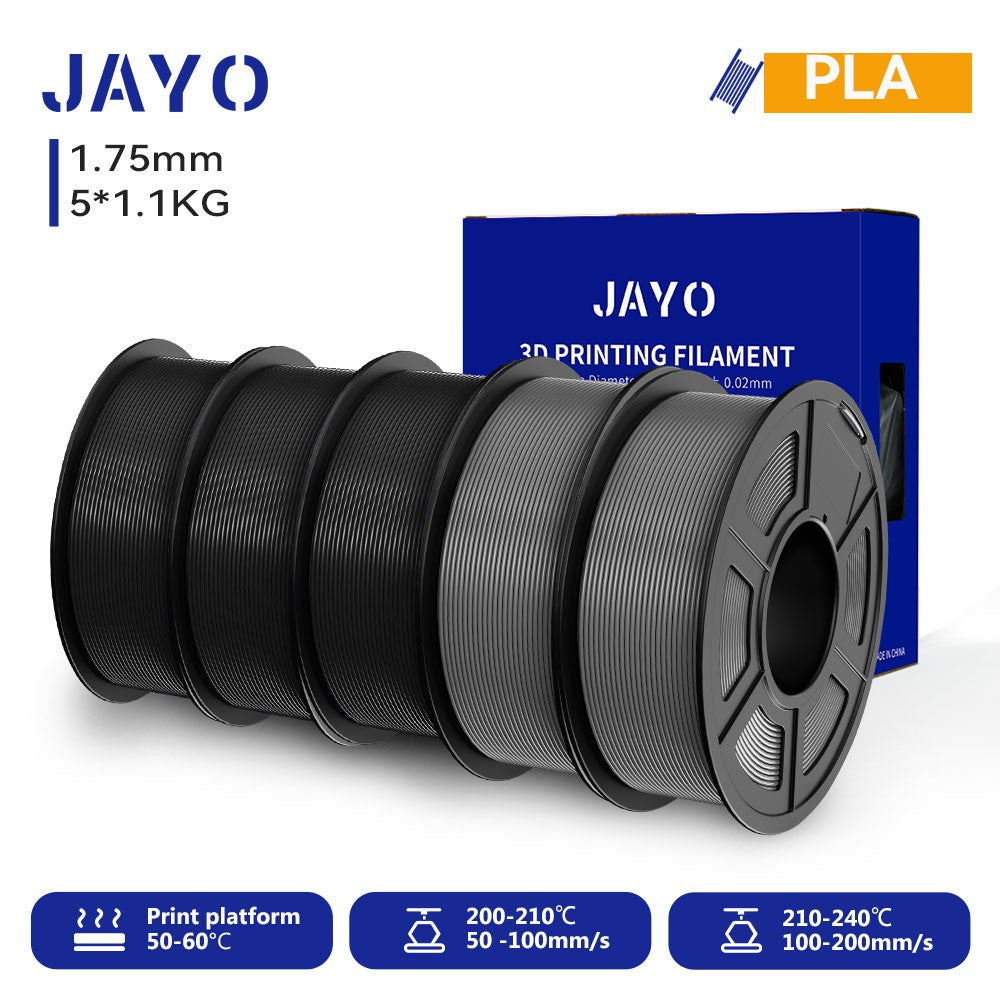 Filamento para Impresora 3D JAYO PETG/PLA/PLA PLUS, 1.75mm, 5.5KG, 100% Sin Burbujas, No Tóxico, Materiales de Impresión 3D para Impresora 3D y Bolígrafo 3D