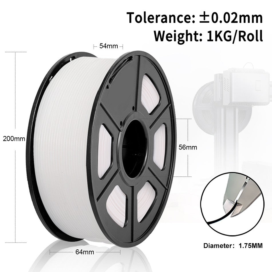 Filamentos SUNLU PLA PETG PLA Plus, 10 rollos de filamento 3D, 1 KG/rollo, 1,75mm, 100% líneas de filamento, ordenadamente para impresión 3D de la UE y EE. UU.