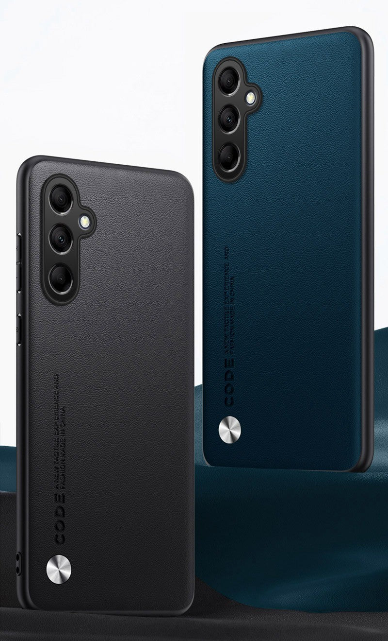 Funda mate M54 para Samsung Galaxy M54 M14 A34 A54 A24 A04 A04S A14 5G, funda de teléfono de protección completa delgada de silicona de cuero PU liso