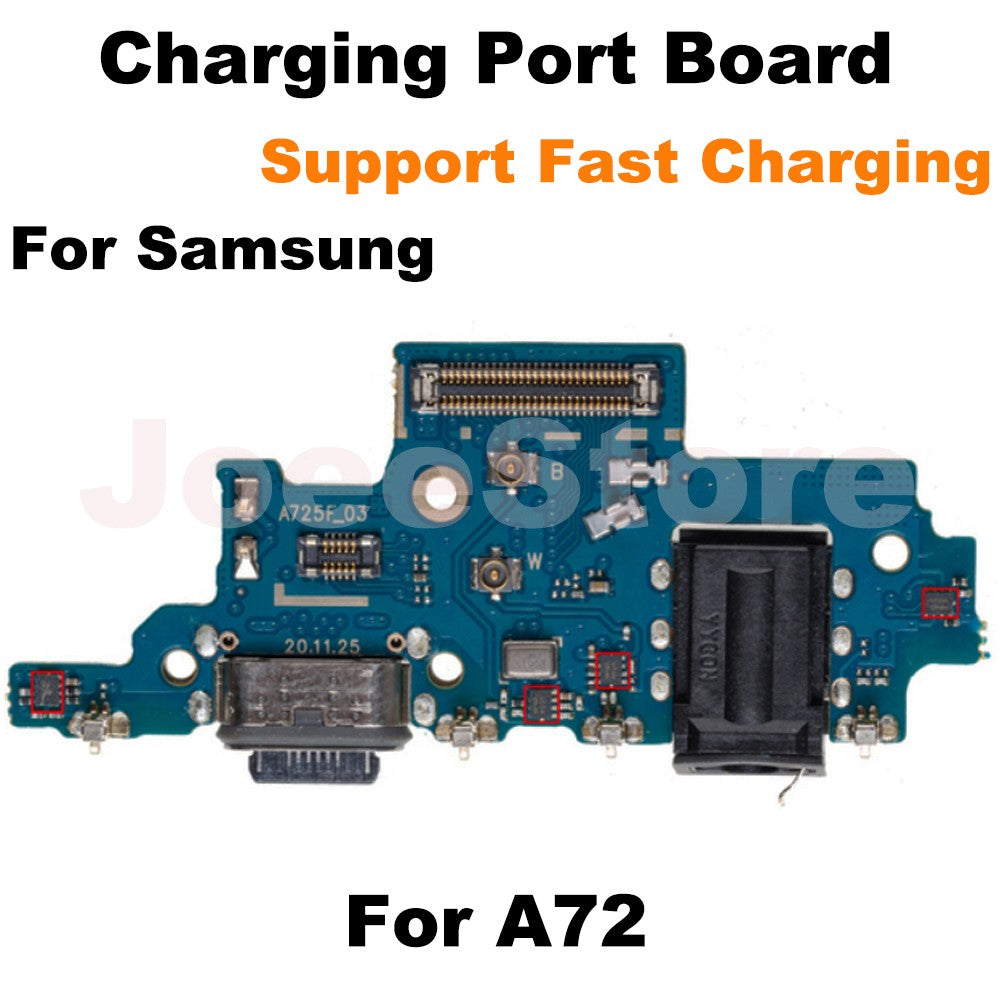 Placa de puerto de carga para Samsung A72 A73 A52 A53 A33 A23 A24 A14 A13 A12 módulo de micrófono USB conector de carga rápida Cable flexible