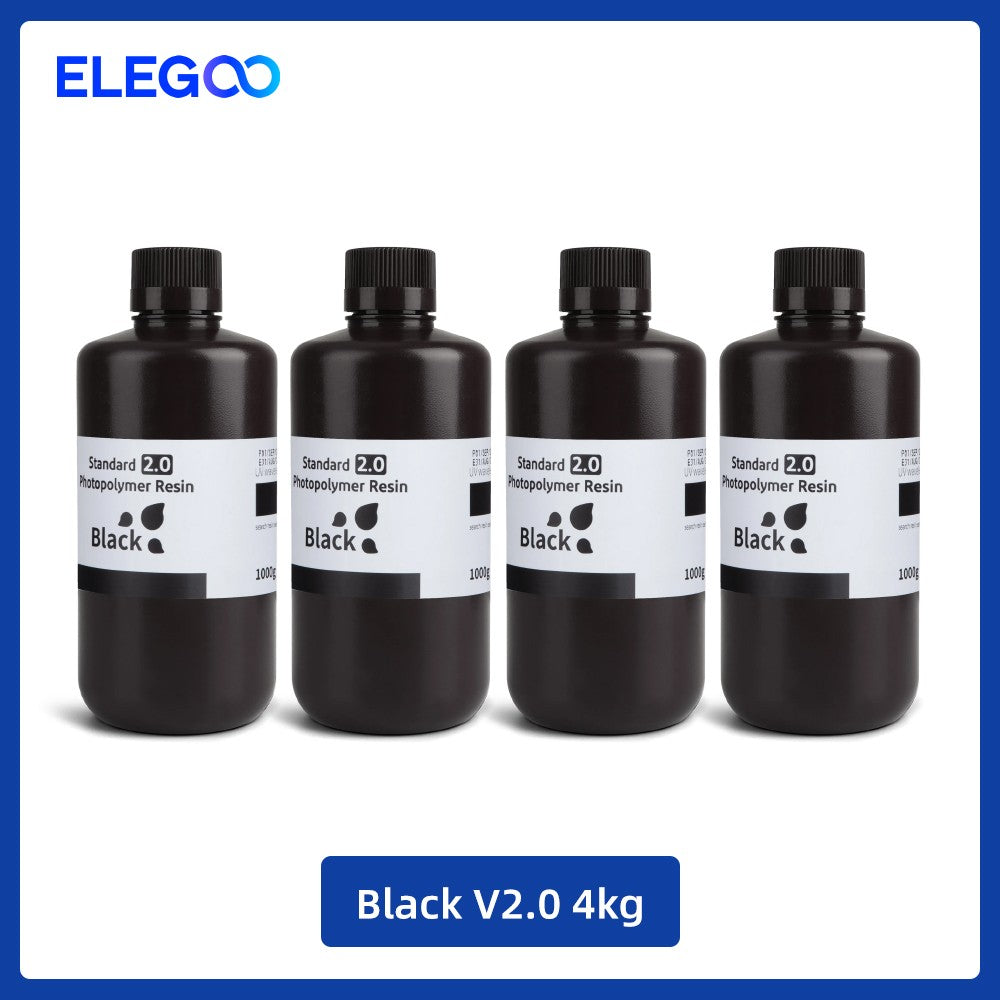 ELEGOO 2 uds/4 Uds 1KG juego de resina para impresora 3D LCD resina de curación UV 405nm resina fotopolímero estándar para impresión LCD 3D