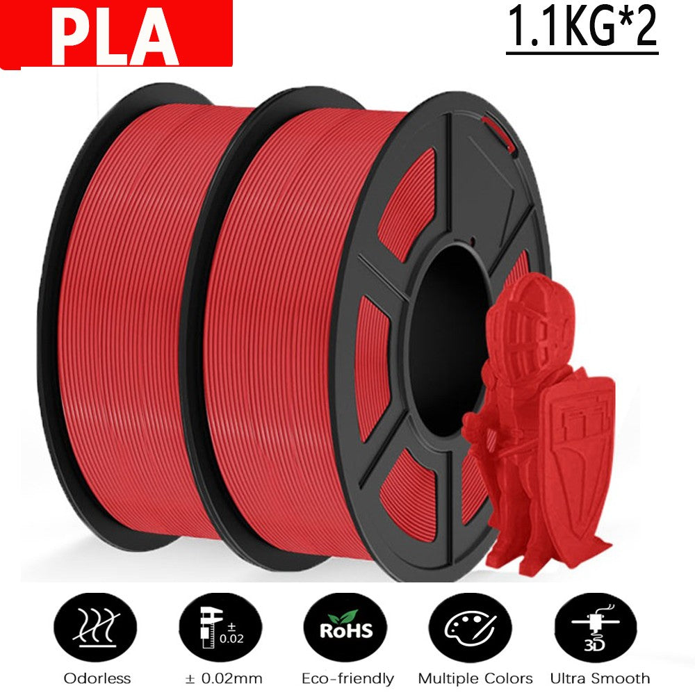 JAYO 2 rollos de filamento de impresora 3D PETG/PLA/PLA PLUS 1,75mm 2,2 KG 100% sin burbujas materiales de impresión 3D no tóxicos para impresora 3D