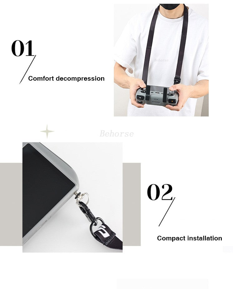 Correa para el cuello ajustable para control remoto DJI RC/RC 2/RC Pro, para DJI Mini 5 Pro/Mini 4 Pro 3/Neo/Flip/Air 3S/Mavic Drone