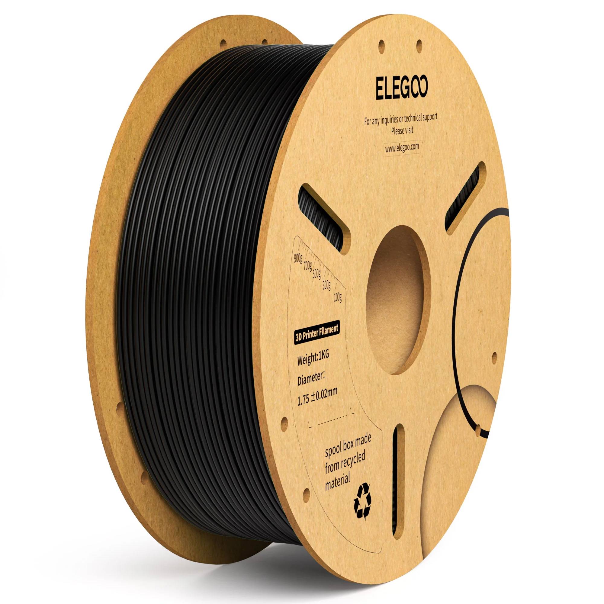 Filamento ELEGOO PLA+ de 1.75mm, PLA 3D para Impresoras 3D, Material Compatible con la Mayoría de las Impresoras FDM (1KG/Carrete, 2.2 lbs)
