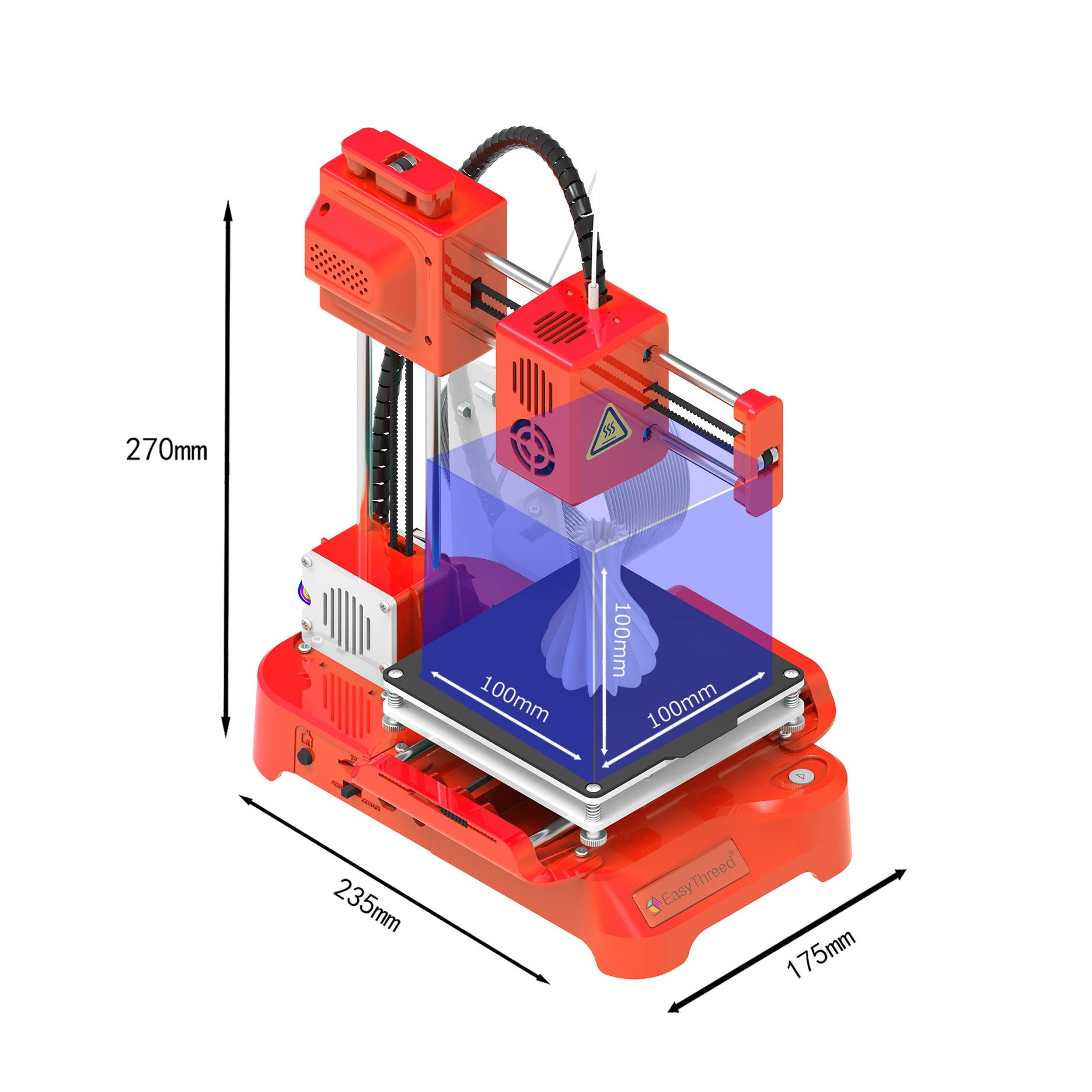 Impresora 3D Easythreed Mini K9, Fácil de Usar, Impresión con un Clic, Plataforma de Construcción Magnética, Impresora de Escritorio K7, Regalo para Niños Principiantes