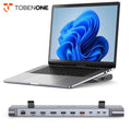 TobenONE Estación de acoplamiento USB C Soporte para computadora portátil Monitor 4K dual/triple con fuente de alimentación Gan III de 100 W, Ethernet de 2,5 Gbps