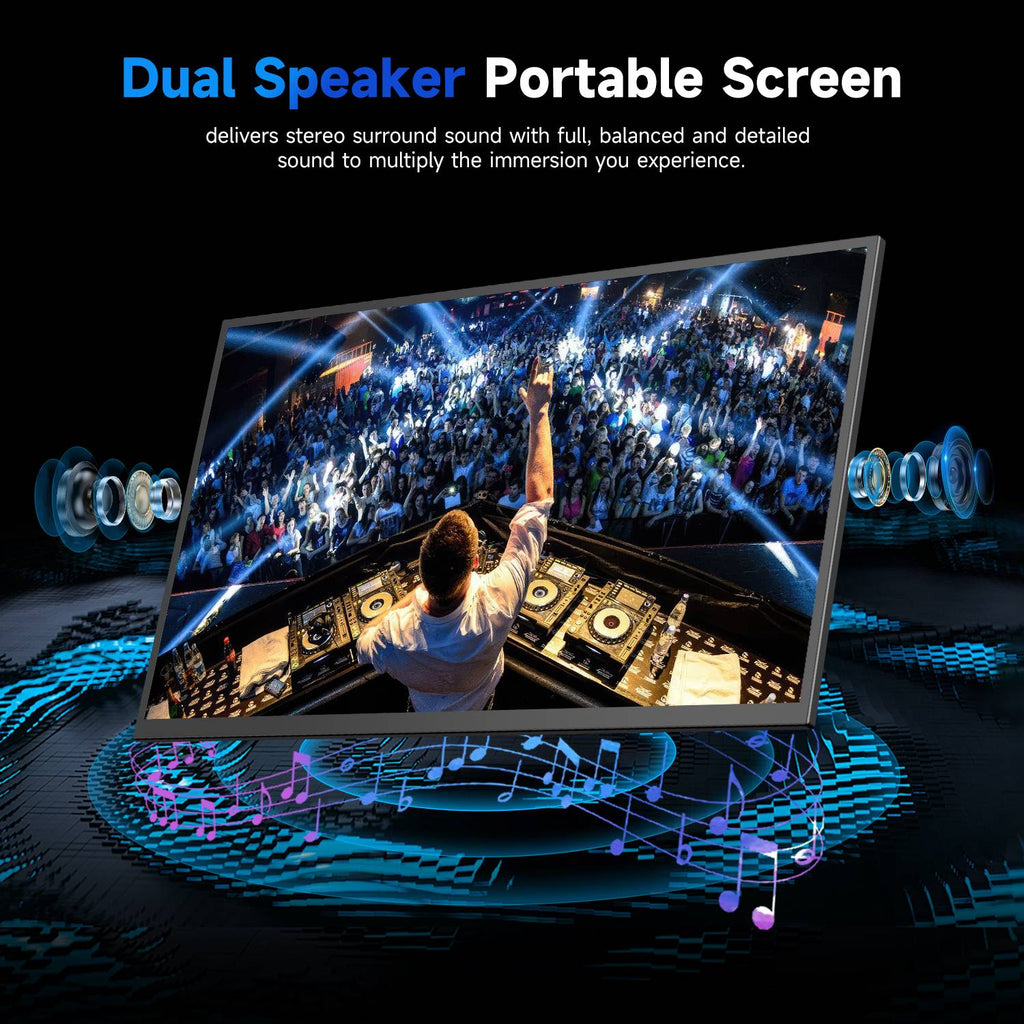 Monitor portátil EVICIV 2K de 22 pulgadas con pantalla IPS de 2560 x 1440, soporte integrado, mini HDMI, USB C para PC, portátil, teléfono móvil, Xbox Switch, PS4/5, monitor móvil con soporte