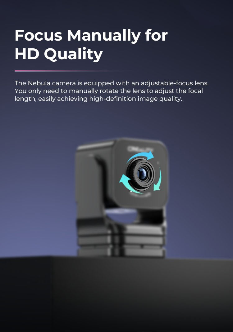 Cámara Creality Nebula Cámara USB de alta definición con función de visión nocturna de filmación de lapso de tiempo para Ender 3 V3 KE/Halot Mage Pro