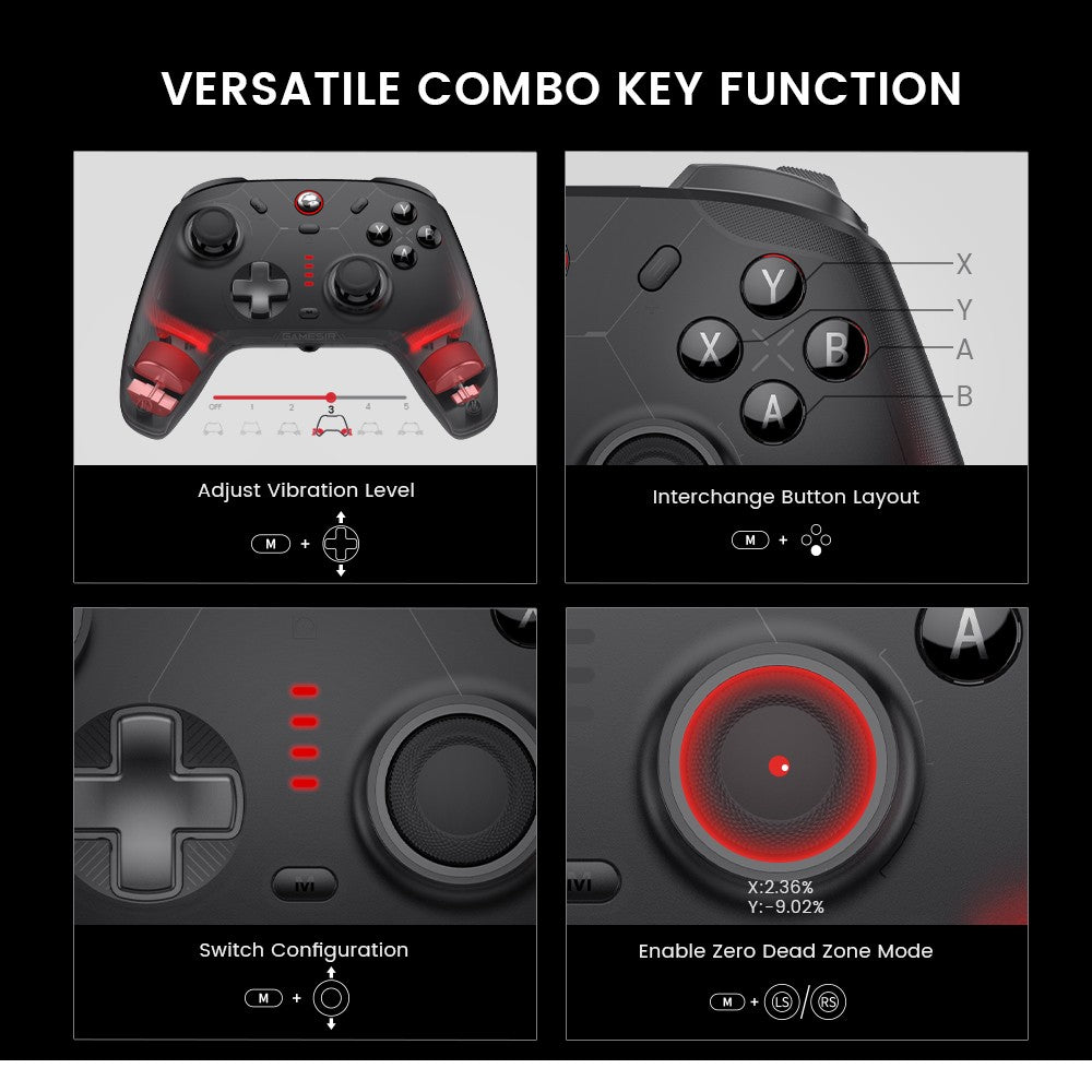 GameSir Cyclone 2 Bluetooth Gamepad controlador de juegos inalámbrico para Nintendo Switch 2 Arcade iPhone Android teléfono PC Joystick