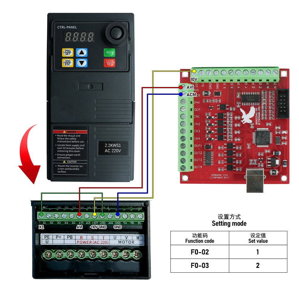 Motor de husillo CNC de 2200W, 220v ER20, 2,2 kW, husillo de refrigeración por agua redondo, 24000RPM + 2,2 kW VFD 50/60hz + bomba de agua + soporte de 80mm