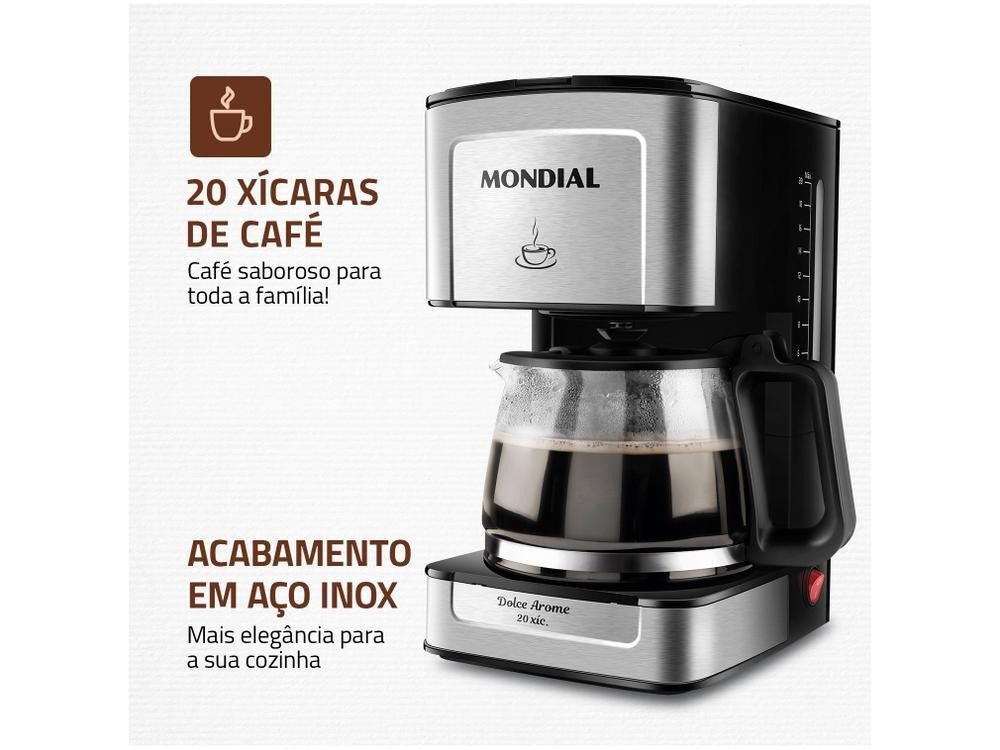 Cafetera eléctrica Mondial Dolce Arome, 20 Cafes-220V
