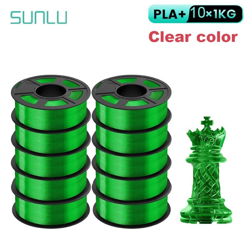 Filamento SUNLU 3D PLA/PLA PLUS de 10 kg (22 lb), 1.75 mm, Filamento para Impresora 3D, Ecológico y de Alta Resistencia