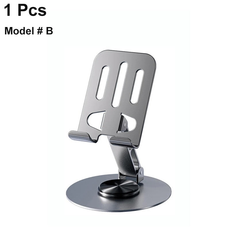 Soporte giratorio para teléfono móvil, soporte de Metal de aluminio para teléfono, soporte Universal plegable para tableta y teléfono de escritorio, alta calidad, 1/2 Uds.