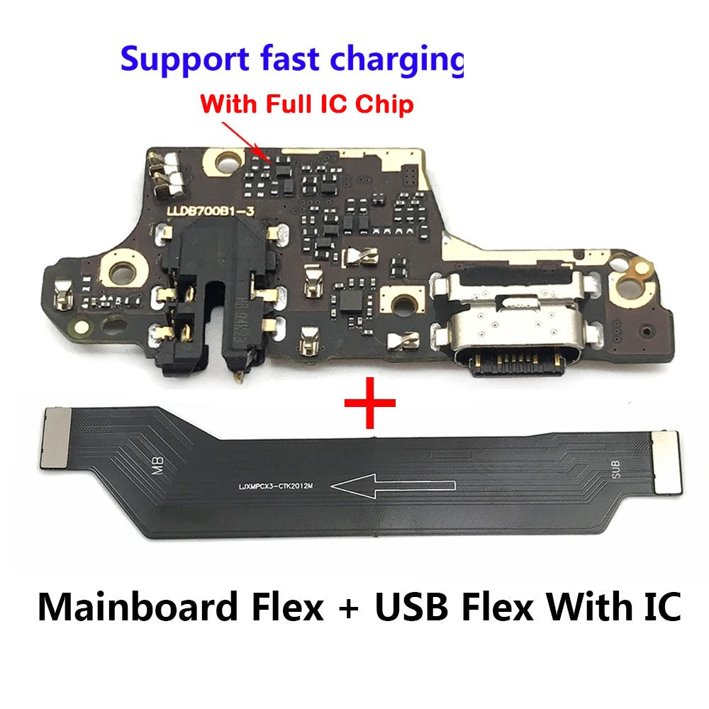 Cargador de placa USB, conector de puerto de carga, Cable flexible para Xiaomi POCO X3 NFC Pro, placa principal flexible