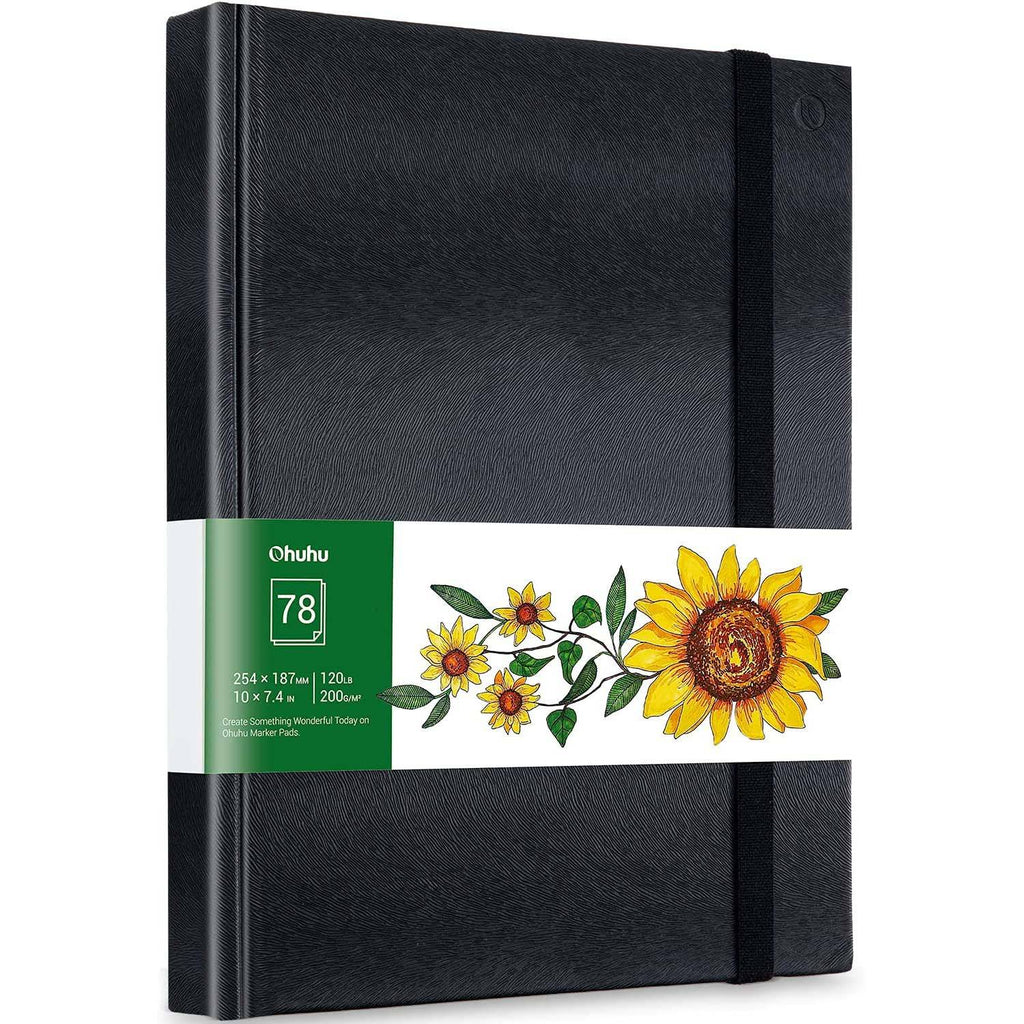 Ohuhu-alfombrillas marcadoras para bocetos de arte, cuaderno de tapa dura, pintura artística para estudiantes, libro de acuarelas, suministros escolares para bocetos de grafiti