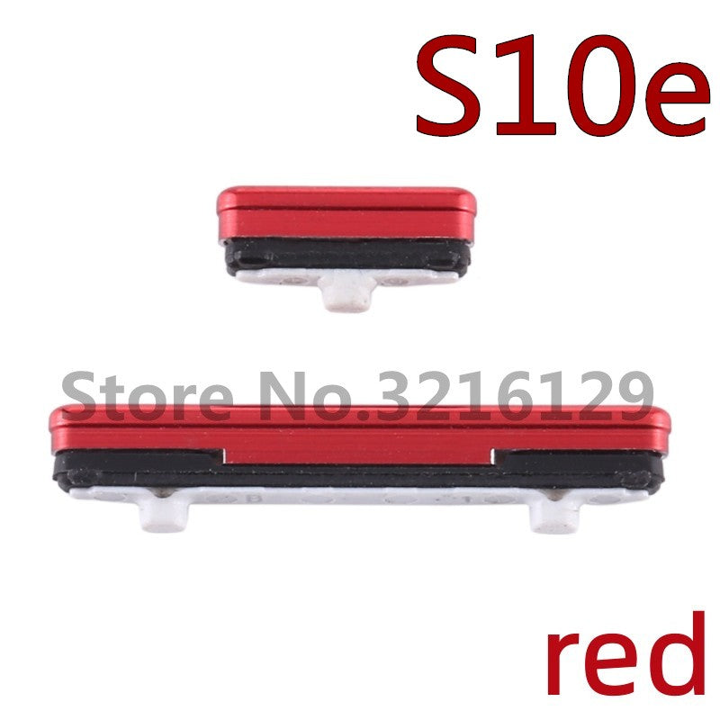 Juego de 2 botones laterales de volumen de energía para Samsung Galaxy S10e S10 + Plus G970 G973 G975 G977 5G On Off piezas de reparación de teclas laterales pequeñas