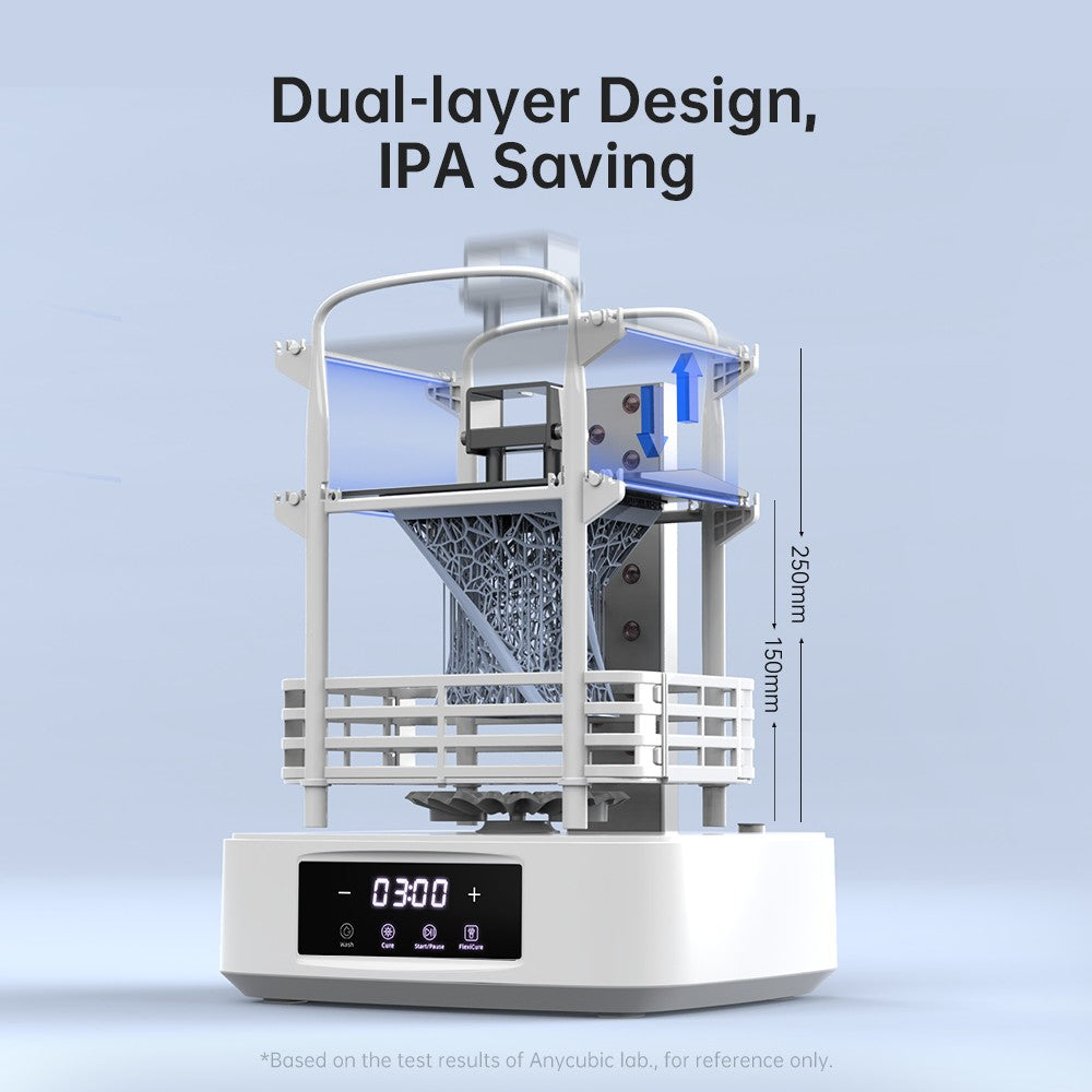 ANYCUBIC Wash & Cure 3 Plus lavadora de curado de gran volumen para impresora 3D de resina LCD SLA tamaño de limpieza 228*128*250mm