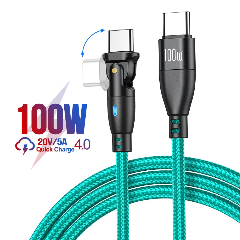 AUFU 100W USB C a tipo C Cable USBC PD Cable de carga rápida para MacBook Pro Xiaomi POCO Huawei iPad Samsung USB-C Cable 3M