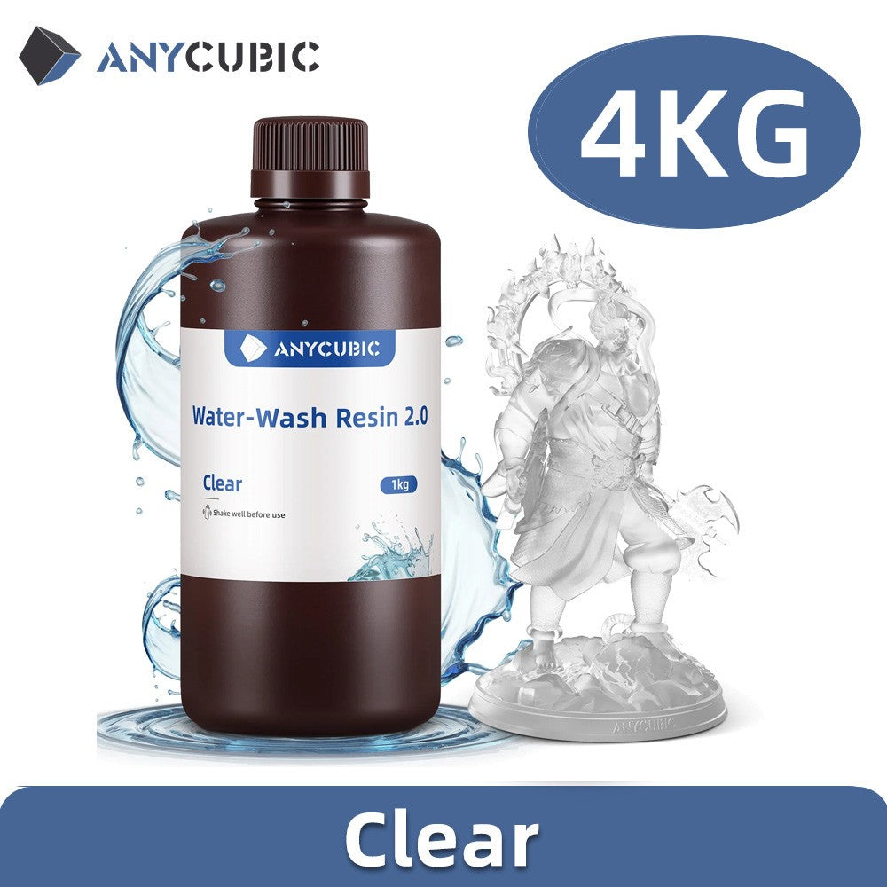 Anycubic Resina de lavado de agua Impresoras 3D Resina Lavable con agua 365-405nm para LCD DLP Photon M3 Plus Max 7K mono 6K Impresión