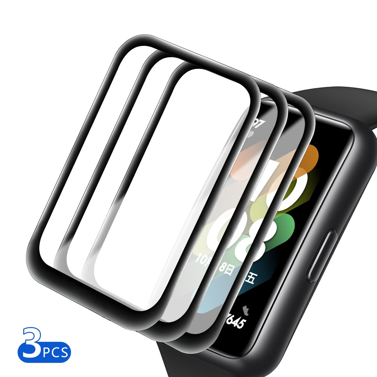 Película protectora 5D para Samsung Galaxy Fit 3 Protector de pantalla antiarañazos para Galaxy Fit3 Smartwatch Protector (no vidrio)