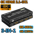 Divisor de interruptor HDMI 2,1, 120Hz, 3/4/5 puertos, HDMI 2,0 o HDMI 2,1, con mando a distancia para PS5, Xbox Series X, Apple TV, 4K, HDMI HDR