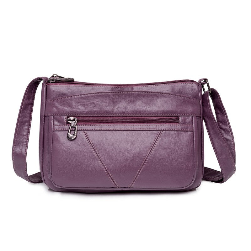Bolso bandolera de Color liso que combina con todo, bolsos de hombro de alta capacidad para mujer, bolso de mano de piel sintética de alta calidad 2021