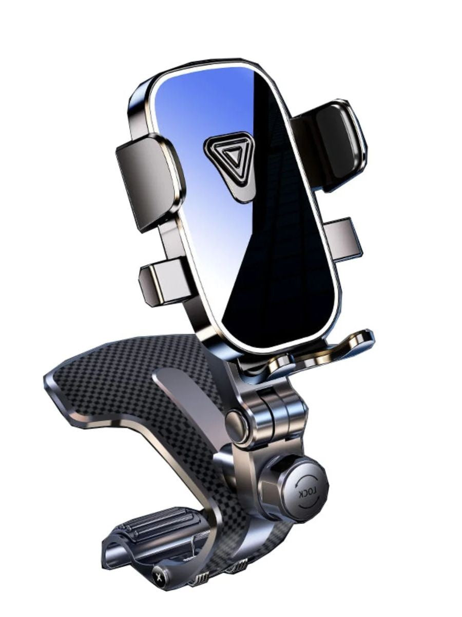 Soporte para teléfono para salpicadero de coche, Clip de cocodrilo por gravedad, espejo de bloqueo automático, soporte Universal para navegación GPS, novedad de 2024