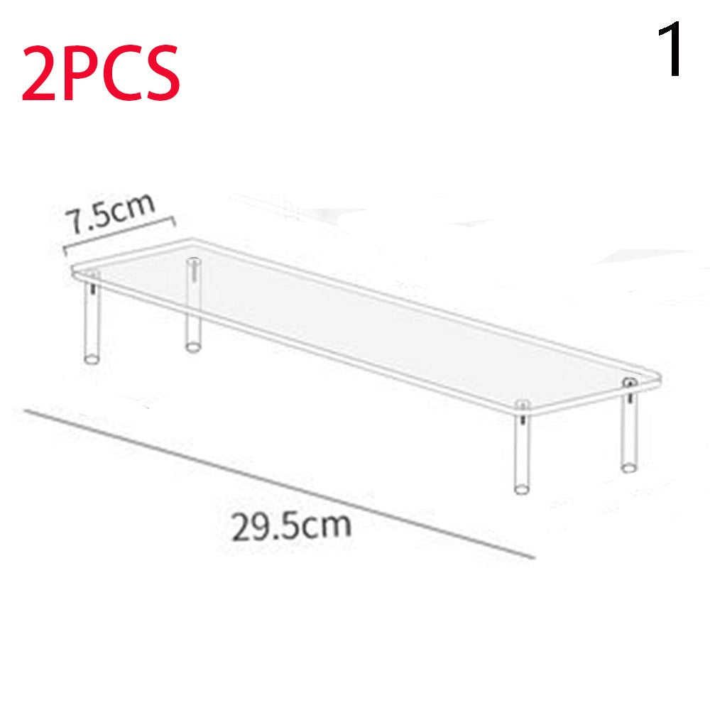 Soporte de exhibición acrílico de 1-4 niveles, estante de exhibición duradero para magdalenas, Perfume, muñeca, caja ciega Trapezoidal transparente, estante de almacenamiento
