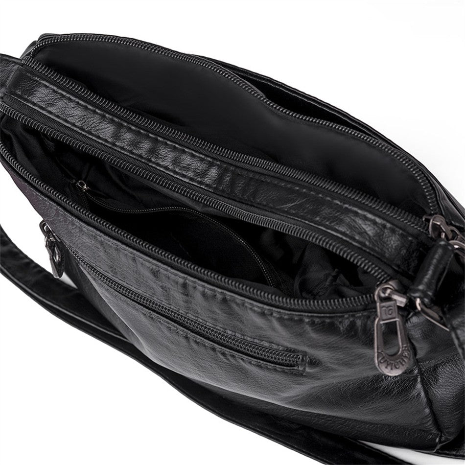 Bolso bandolera de Color liso que combina con todo, bolsos de hombro de alta capacidad para mujer, bolso de mano de piel sintética de alta calidad 2021