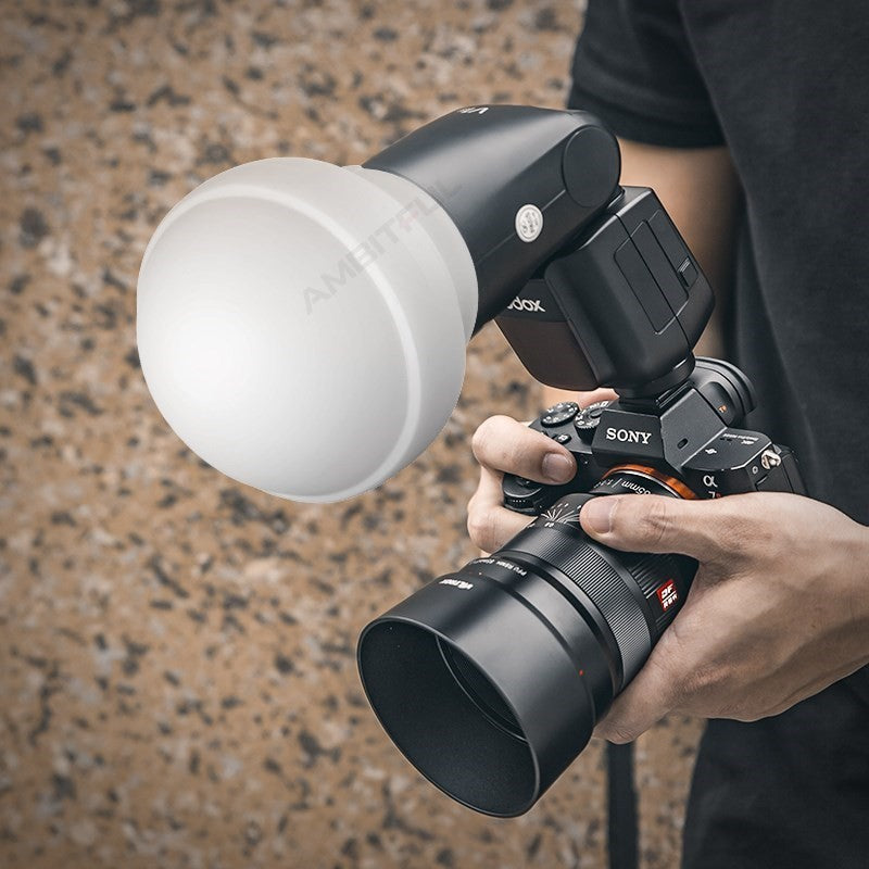 Godox AK-R22 cúpula difusora de fotografía de silicona plegable para flashes de la serie V1 AD100PRO AD200PRO (con H200R) fotografía