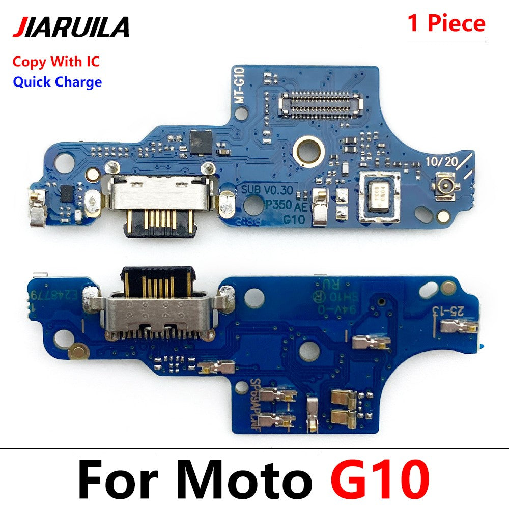 Para Motorola Moto G10 G20 G30 G50 G60 G100 E6 E7 Plus G8 Play G9 Plus conector de carga USB placa de puerto reemplazo flexible