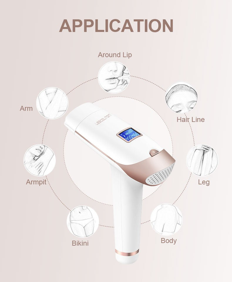 Lescolton-Depiladora láser IPL, máquina de depilación 1300000 pulsos, con pantalla LCD, T009i, permanente, cortadora de vello para bikini, depilador eléctrico