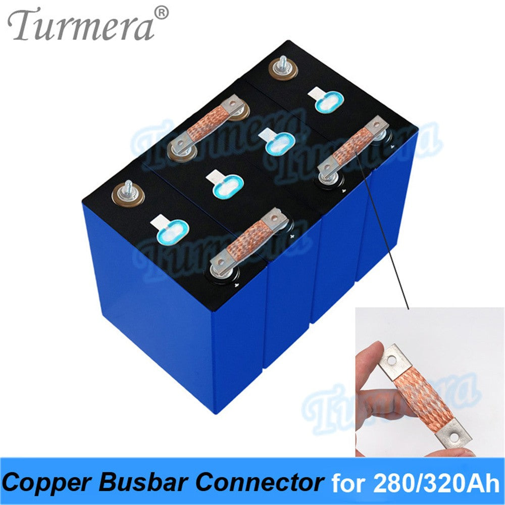 Turmera-batería Lifepo4 de 12V, conector de cobre Flexible, 56mm, 74mm, 2mm, 400A, para uso en batería Lifepo4 de 200Ah, 230Ah, 280Ah, 320Ah