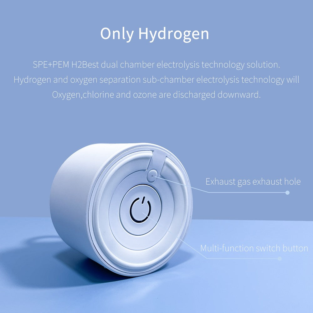 DuPont-generador de agua rico en hidrógeno, 3 en 1, deporte/Diseño de viaje, 3000ppb, uso con tubo de inhalación, autolimpieza, SPE/PEM H2