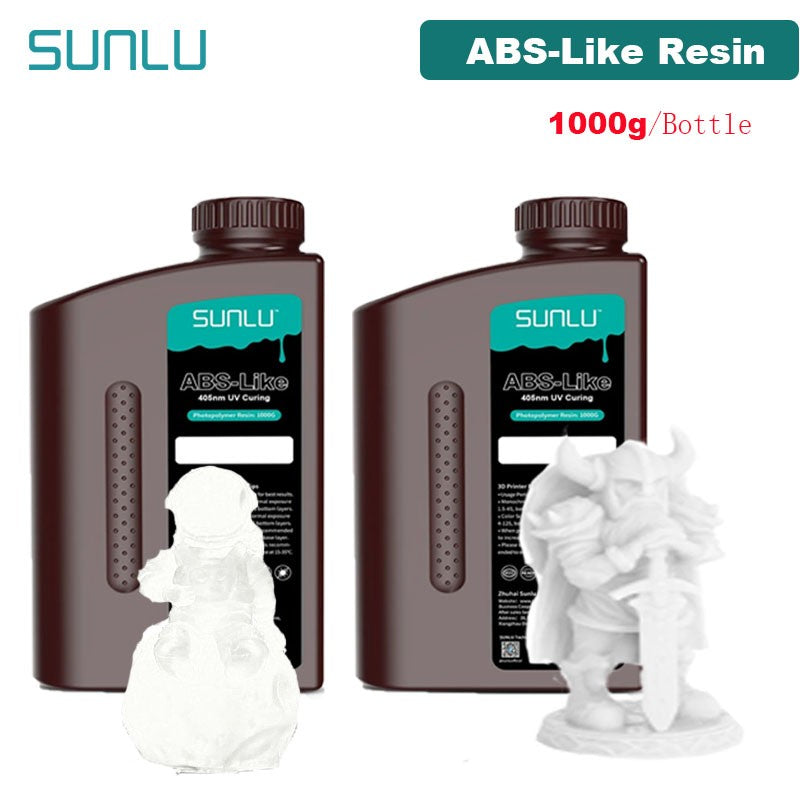 SUNLU resina UV 405nm fotopolímero tipo ABS impresora LCD líquido 2KG puede perforar roscas internas procesadas bajo olor alta dureza