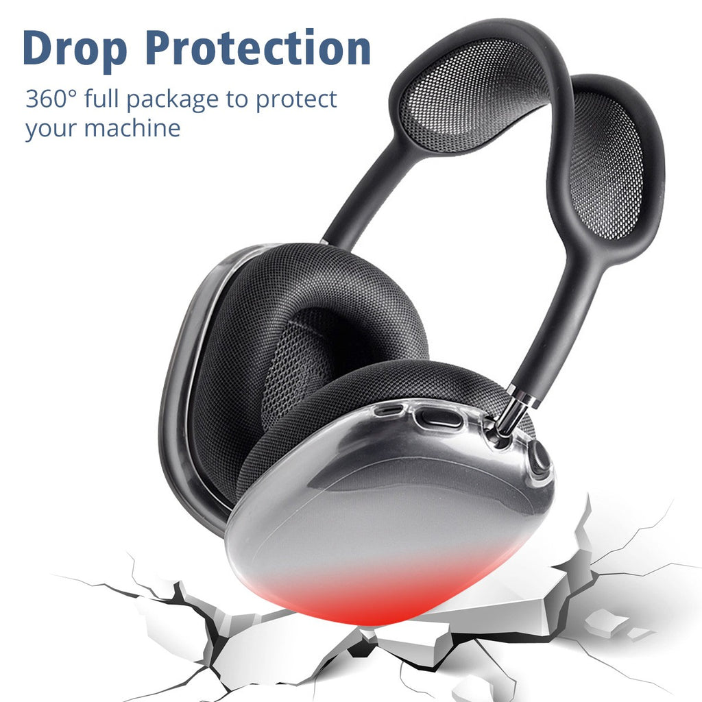 Funda transparente suave antiarañazos para AirPods Max TPU inalámbrico a prueba de golpes funda protectora para auriculares