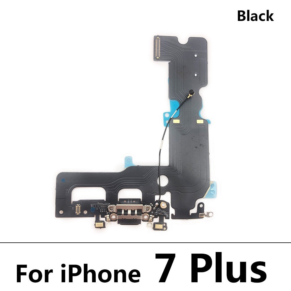 Testado para iPhone 7 8 Plus X XR XS Max cargador puerto USB conector Dock Cable flexible con conector de Audio Micro y auriculares