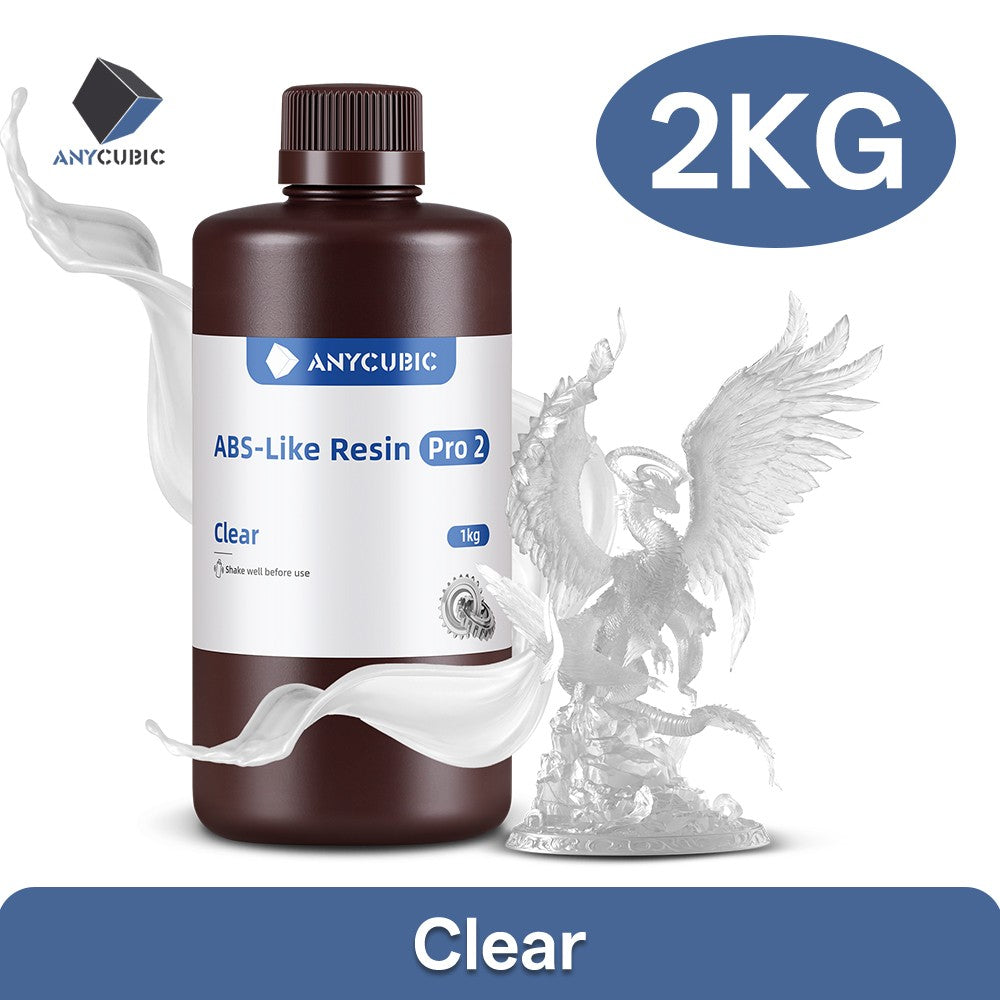 Compre 2 kg para obtener 3 kg ANYCUBIC-resina ABS 3D de alta precisión para LCD, fotopolímero estándar de 405nm, curado UV, 2 unidades por lote