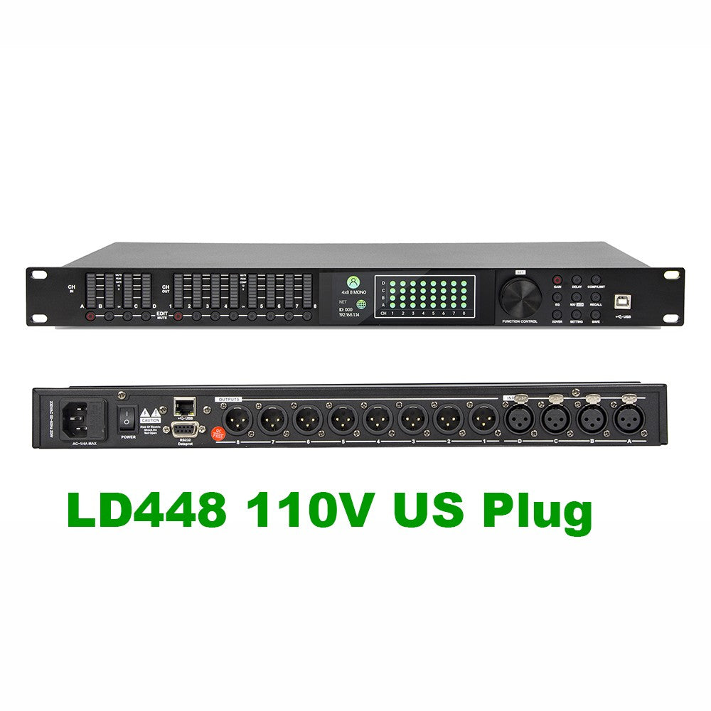 Paulkitson-Procesador de Audio Digital LD448, sistema de Control de altavoz profesional, con Procesador Fir de 32 bits, Driverack 4in y 8out